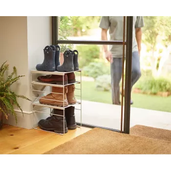 Joseph Joseph Level verstellbarer Ecru-Schuhregal