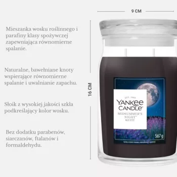 Yankee Candle Signature Mittsommernacht Großes Glas Duftkerze 567 g