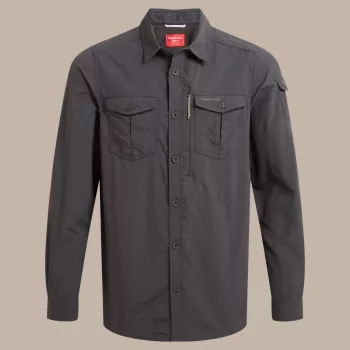 Craghoppers NosiLife Adventure LS Shirt III - Schwarz Pfeffer - L