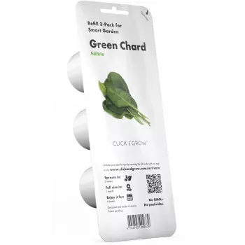Click & Grow Smart Garden Nachfüllpackung Grüner Mangold, 3 Pflanzkapseln (SGR64X3)