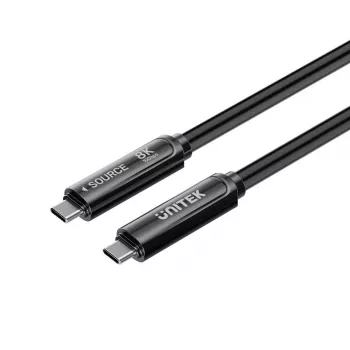 Unitek USB-C aktives optisches Kabel 10Gbps PD60W 8K@30Hz 12m Schwarz