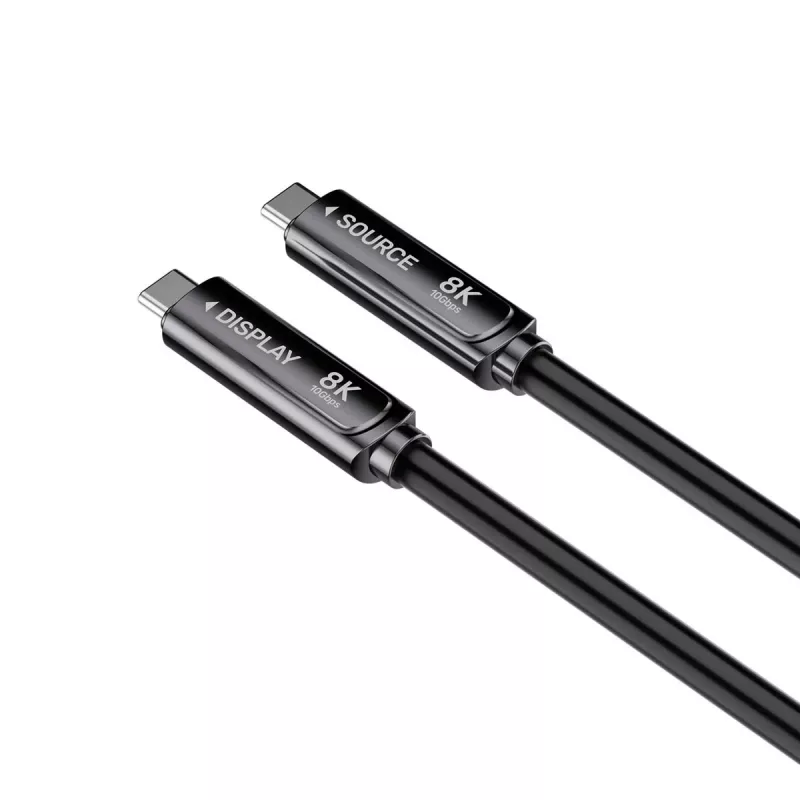 Unitek USB-C aktives optisches Kabel 10Gbps PD60W 8K@30Hz 12m Schwarz