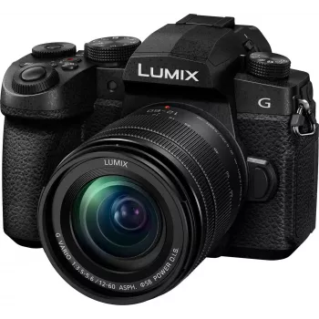 Panasonic LUMIX DC-G90MEG-K 20,3MP Micro Four Thirds Systemkamera mit 12-60mm Objektiv - Schwarz