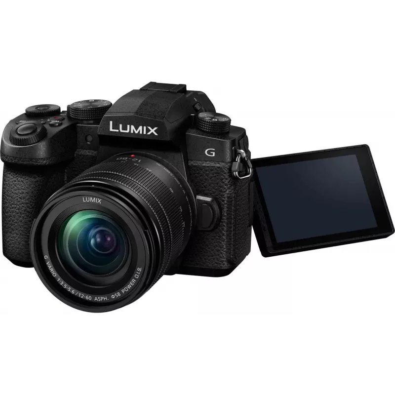 Panasonic LUMIX DC-G90MEG-K 20,3MP Micro Four Thirds Systemkamera mit 12-60mm Objektiv - Schwarz