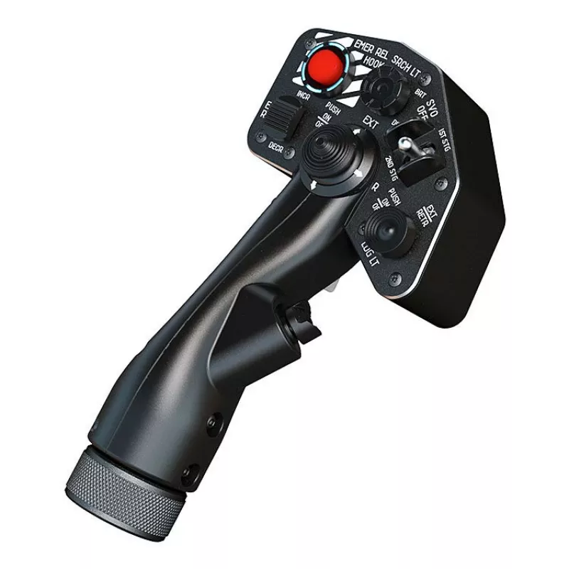 Virpil Controls Hawk-60 Collective Grip - Rechtshändiger Hubschrauber-Collective mit 23+ Eingaben, 8-Wege-POV-Hut, 5-Wege-Hut, analogem Mini-Stick, Scrollrad, Kippschaltern, Drucktaste, 2-Stufen-Abzug, Metall- und Verbundbauweise, VPC-Basis-kompatibel