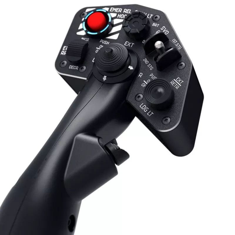 Virpil Controls Hawk-60 Collective Grip - Rechtshändiger Hubschrauber-Collective mit 23+ Eingaben, 8-Wege-POV-Hut, 5-Wege-Hut, analogem Mini-Stick, Scrollrad, Kippschaltern, Drucktaste, 2-Stufen-Abzug, Metall- und Verbundbauweise, VPC-Basis-kompatibel