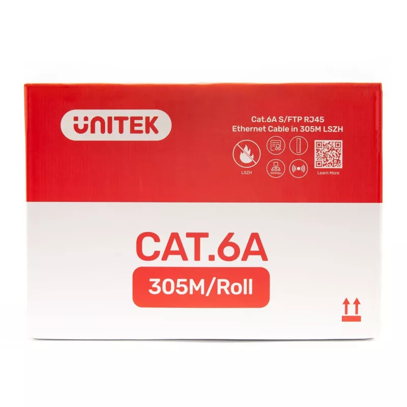 UNITEK C18121BL Cat.-6A-S/FTP-LSZH-Verlegekabel, 305 m, blau