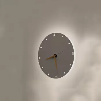 NO NAME LAMP WALL TIME 24CM LED-Wandleuchte mit Analoguhr, 12W, 960lm, 3000K, Schwarz, 240mm