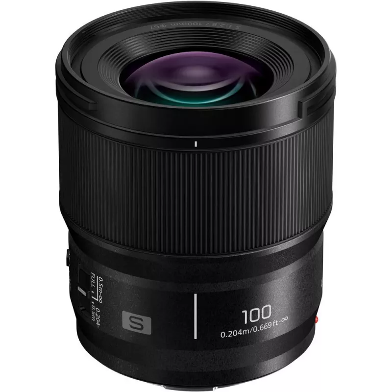 Panasonic Lumix S 100mm F2.8 Macro Objektiv, Schwarz (S-E100E)