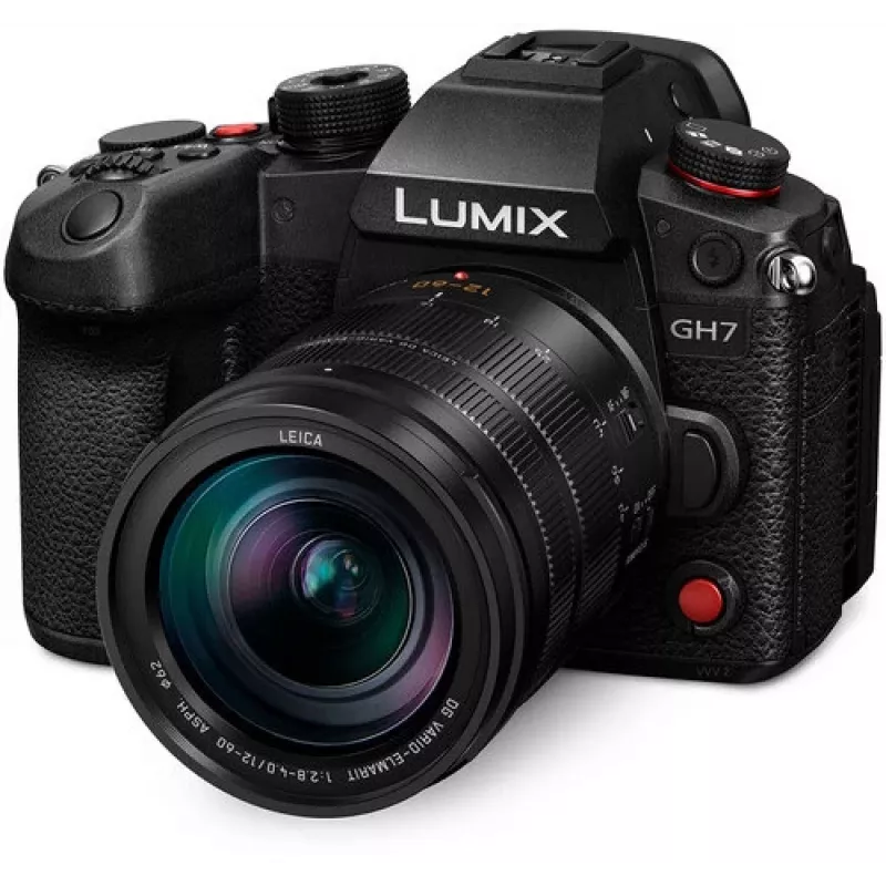 Panasonic Lumix DC-GH7LE Systemkamera Gehäuse mit 12-60mm Objektiv Kit - Schwarz