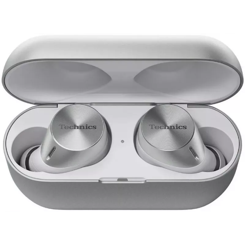 Technics EAH-AZ60M2ES True Wireless In-Ear-Kopfhörer mit Dual Hybrid ANC, LDAC, 8-mm-Treibern, 3-Geräte-Multipoint, IPX4, Silber