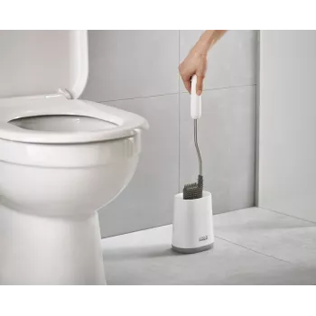 Joseph Joseph Flex Lite Toilettenbürste mit Halter Weiß