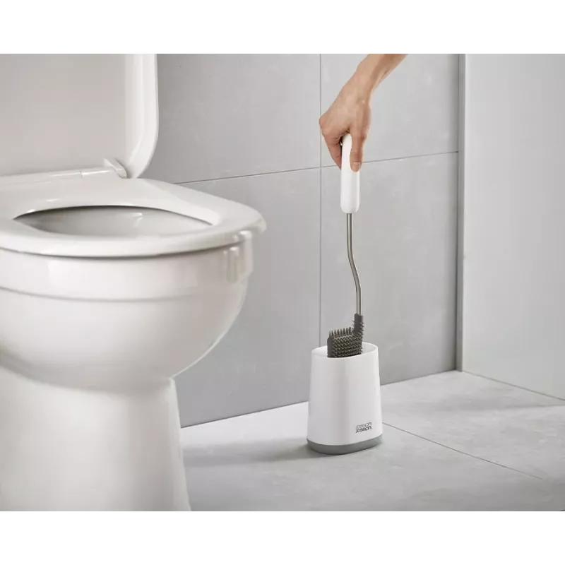 Joseph Joseph Flex Lite Toilettenbürste mit Halter Weiß
