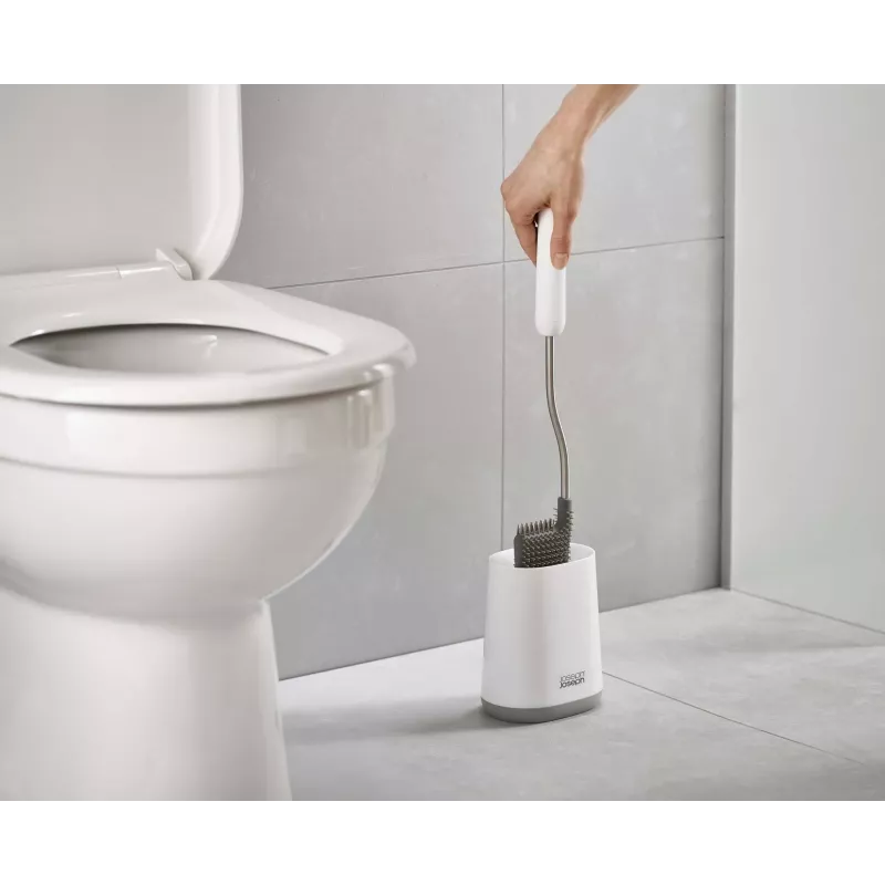 Joseph Joseph Flex Lite Toilettenbürste mit Halter Weiß