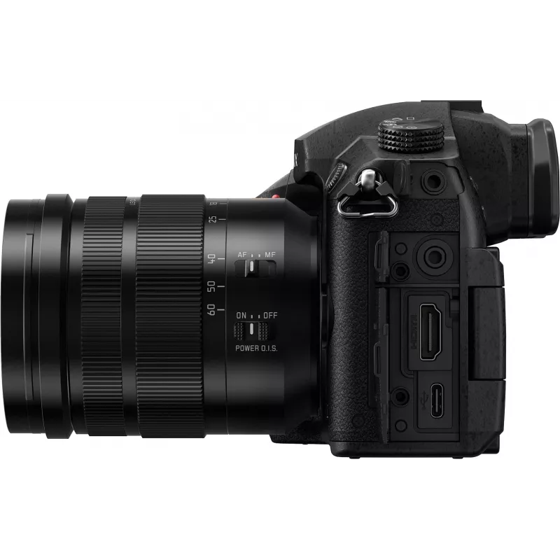 Panasonic Lumix DC-GH5LEG-K Systemkamera mit Leica DG Vario-Elmarit 12-60mm f/2.8-4 ASPH. POWER O.I.S. Objektiv, 20.3MP Micro Four Thirds, 4K 60p Video, 5-Achsen Dual I.S. 2, Wi-Fi/Bluetooth, Spritzwasser-/Frostschutz, Schwarz