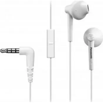 Panasonic RP-TCM55E-W ErgoFit In-Ear-Kopfhörer mit Mikrofon und XBS Bass - Weiß