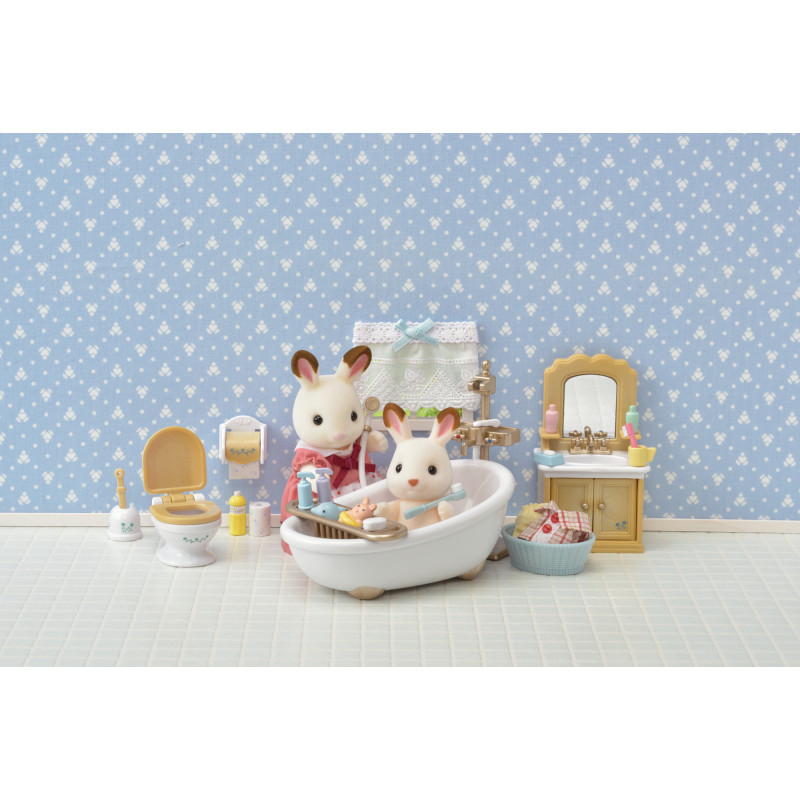 Sylvanian Families Landhausstil Badezimmer Möbel-Spielset