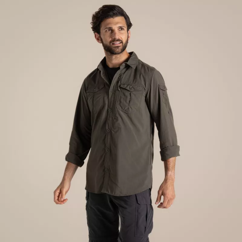 Craghoppers NosiLife Adventure LS Shirt III - Waldgrün (M)