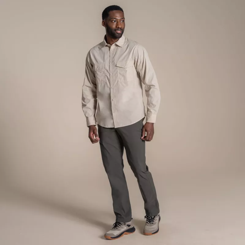 Craghoppers Kiwi II Langarm-Reisehemd - Oatmeal - XL