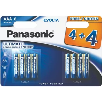 Panasonic Evolta Batterie LR03EGE/8B (4+4 Stück) (LR03EGE/8BW 4+4F)
