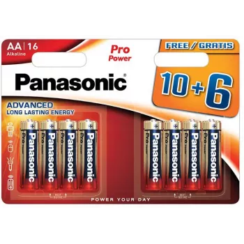 Panasonic Alkaline Power AA Batterie 16er-Pack (10+6 Bonus) LR6 1,5V