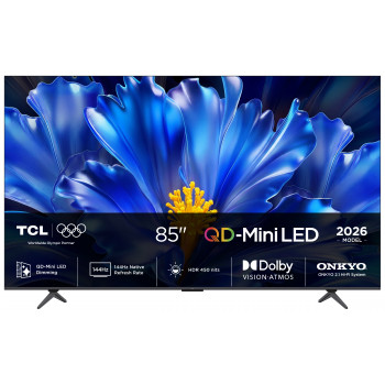 TCL 85QLED810L 85-Zoll 4K Ultra HD QLED Mini-LED Google TV mit 144Hz-Panel, Dolby Vision IQ, Onkyo 2.1 Sound, Game Master Pro 2.0