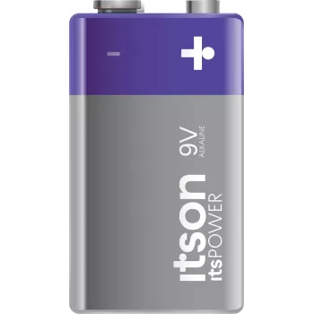 ITSON 6LR61IPO/1CP Alkaline 9V Batterie (6LR61, PP3, 1 Pack) – Quecksilberfrei, 5 Jahre Lagerfähigkeit