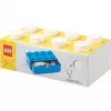 LEGO Brick 8 Schreibtischschublade weiße Aufbewahrungsbox mit 8 Noppen