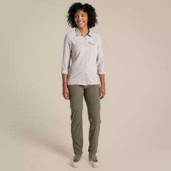 Craghoppers NosiLife Pro LS Shirt III Damen Reisehemd - Soft Mushroom, XS