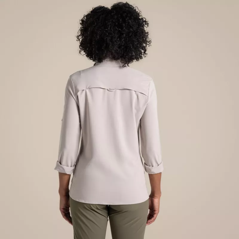 Craghoppers NosiLife Pro LS Shirt III Damen Reisehemd - Soft Mushroom, XS