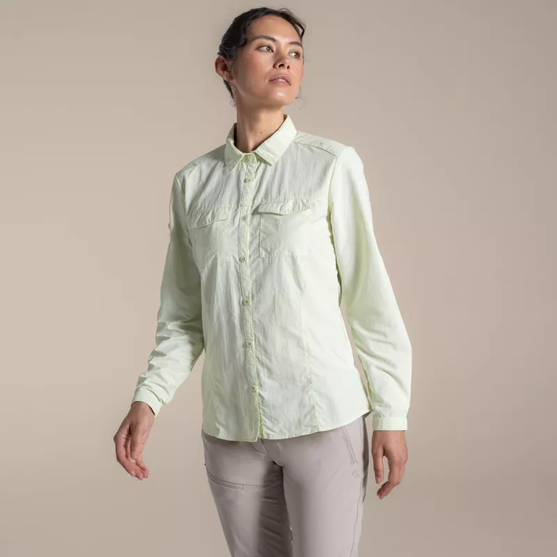 Craghoppers NosiLife Adventure LS Shirt III Damen Reisehemd - Pear Drop, Größe S