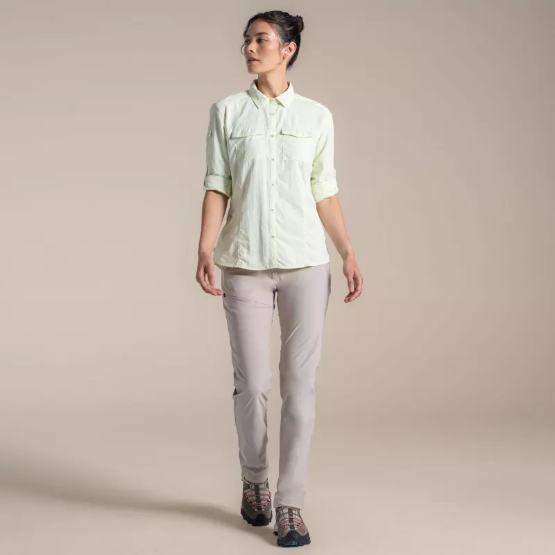 Craghoppers NosiLife Adventure LS Shirt III Damen Reisehemd - Pear Drop, Größe S