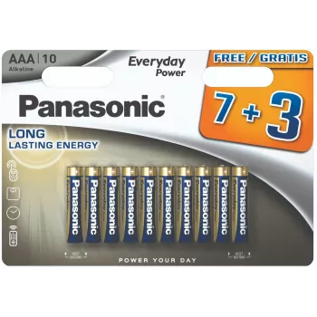 Panasonic Everyday Power AAA Alkaline-Batterien LR03 10er-Pack Blister