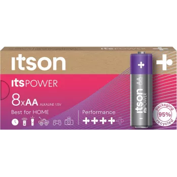 ITSON LR6IPO/8CB Alkaline AA Batterien (8er-Pack)