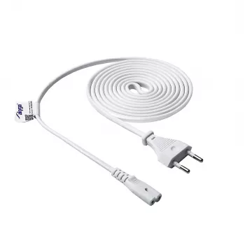 Akyga AK-RD-06A Netzkabel CEE 7/16 (Eurostecker) auf IEC C7, 2,5 A, 1,5 m, Weiß