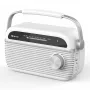 Denver TRB-67W DAB+ FM Radiowecker Weiß mit Dual-Alarm und Batteriebetrieb