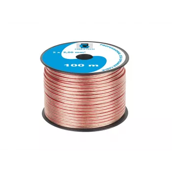 CABLETECH CCA 2,0 mm Lautsprecherkabel 100 m Rot/Schwarz