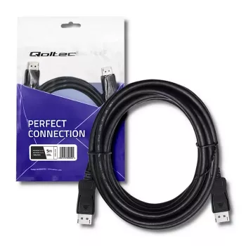 Qoltec DisplayPort v1.1 Stecker-Stecker 4K Kabel 5m Schwarz
