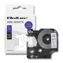 Qoltec Etikettenband für Dymo D1 45013, 12mm x 7m, Weiß mit schwarzem Druck