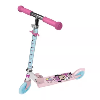 Disney Minnie Mouse 2-Rad-Tretroller für Kinder, Pink, höhenverstellbar, faltbar, max. 50 kg