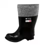 Unisex-Stiefel aus Gummi mit Filzfutter, wasserdicht, rutschfest, Größe 42 (UK 8), Schwarz