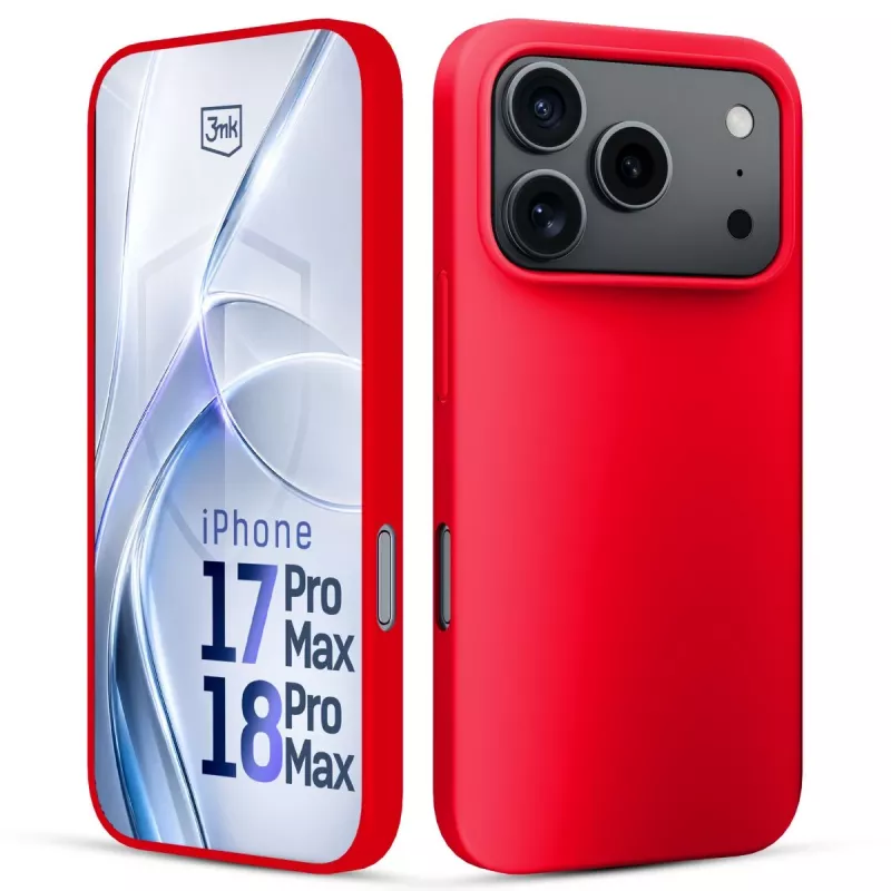 3mk Hardy Mellow Hülle für Apple iPhone 17 Pro Max / 18 Pro Max Rot