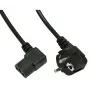 Akyga AK-PC-02A Gewinkeltes Netzkabel, CEE 7/7 auf IEC C13 90°, 1,5 m, Schwarz
