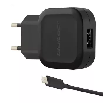 Qoltec 12W 5V 2.4A USB + USB-C Wandladegerät