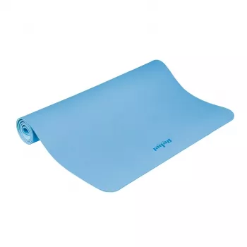 REBEL ACTIVE blaue TPE Trainingsmatte 200x115x1 cm für Yoga, Pilates, Fitness, Gymnastik