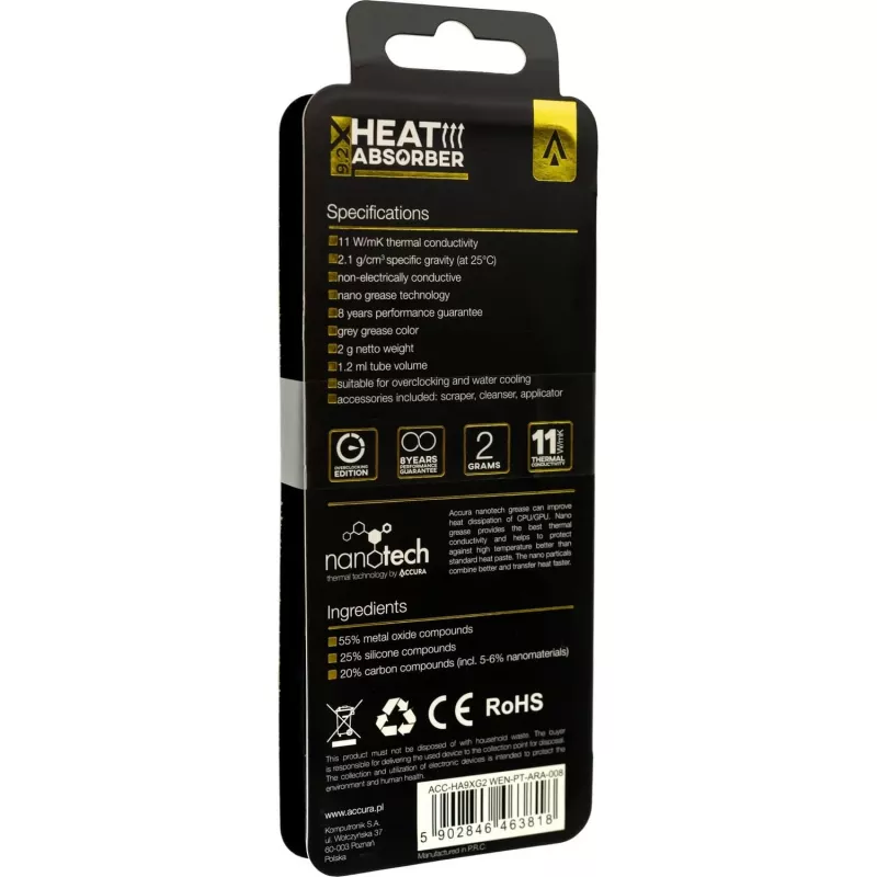 Accura Heat Absorber 9.2X Grau Set 2 g Wärmeleitpaste