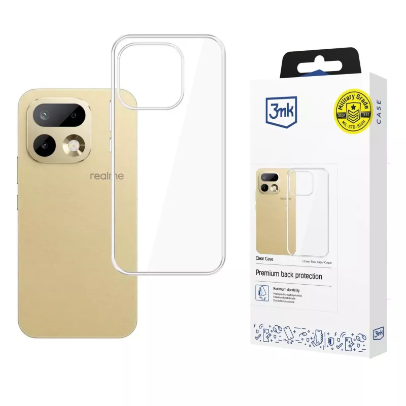 3mk Clear Case für Realme 16 Pro 5G - Transparente TPU-Rückseitenhülle mit Absorber™-Technologie