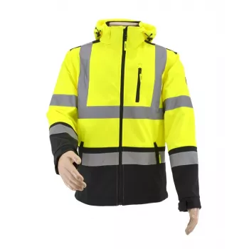 AWTOOLS Softshelljacke T3 mit reflektierenden Elementen, Schwarz, Größe M