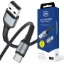 3mk Hyper Cable N-SERIES USB-A auf USB-C 1m 18W QC 3.0 Schwarz