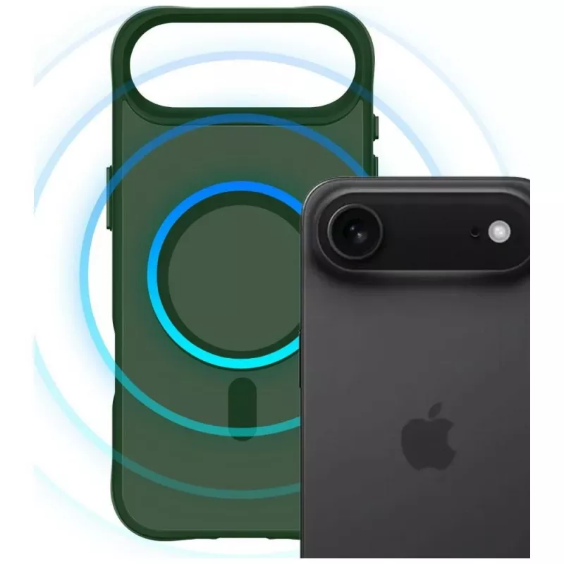 3MK Smoke MagCase für Apple iPhone Air - Grüne transluzente MagSafe-Rückseitenhülle